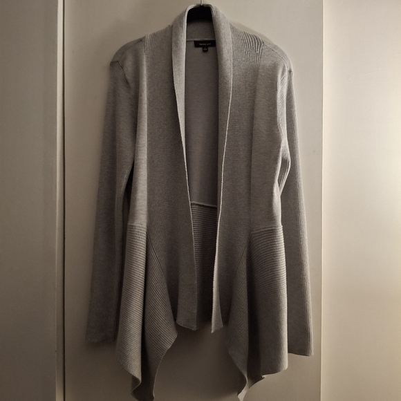 Verve Ami Women's Open Front Gray Cardigan Sweater - Picture 1 of 9